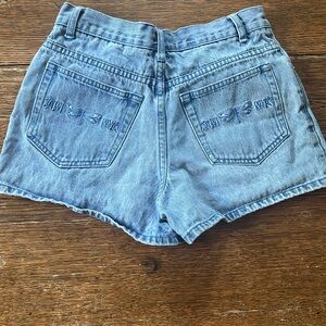 Y2K Tilt Vintage Denim Shorts with dragonfly embroidery size unknown